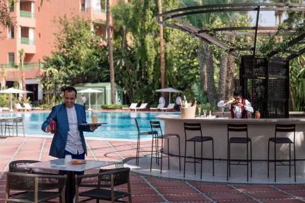 Le Bar de la Piscine with terrace in Marrakesh La Mamounia