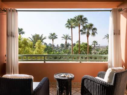 Balcon avec vue La Mamounia Palace de Luxe Marrakech, Maroc
