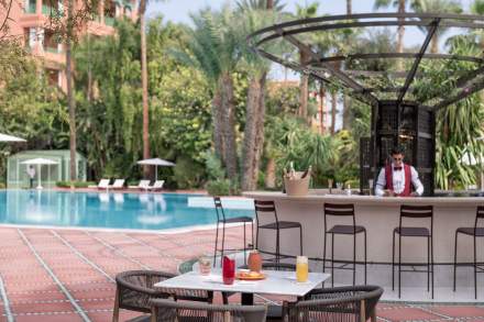 Le Bar de la Piscine with terrace in Marrakesh La Mamounia