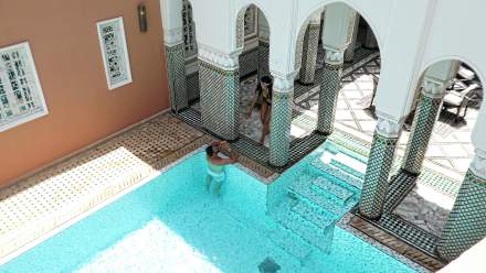 Piscine La Mamounia Hébergements Hotel de luxe 5 étoiles Marrakech, Maroc